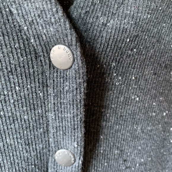 RAG N BONE charcoal grey ribbed knit bodycon dress - Picture 5 of 7